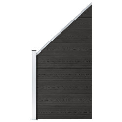 Painel de vedação 95x(105-180) cm wpc cinzento