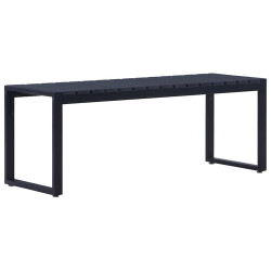 Banco jardim 120,5 cm placa de ps preto