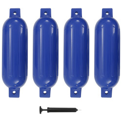 Para-choques para barco 4 pcs 51x14 cm PVC azul
