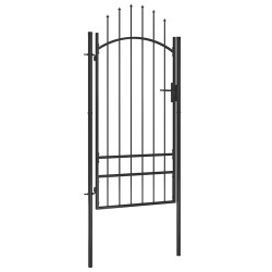 Portão de jardim woerden aço 1x2 m preto