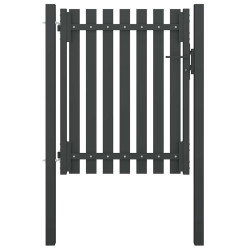Portão de cerca de jardim em aço 100x100 cm antracite