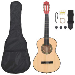 8 Pcs conjunto guitarra clássica crianças/iniciantes 1/2 34"