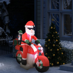Pai natal de mota insuflável LED IP44 160 cm