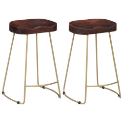 Bancos de bar gavin 2 pcs madeira mangueira maciça