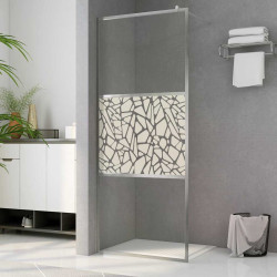 Divisória de chuveiro 90x195 cm vidro esg design pedras