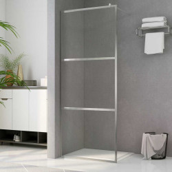 Divisória de chuveiro 140x195 cm vidro transparente esg