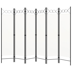 Divisória de quarto com 6 painéis 240x180 cm branco