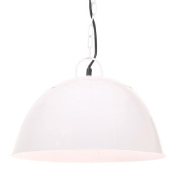 Candeeiro suspenso vintage indust. redondo 25 w 41 cm e27 branco