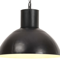 Candeeiro suspenso redondo 25 w 48 cm e27 preto