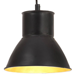 Candeeiro suspenso redondo 25 w 17 cm e27 preto