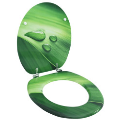 Assento sanita c/ tampa MDF design gotas de água verde