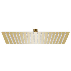 Cabeça de chuveiro quadrada 50x50 cm aço inoxidável dourado
