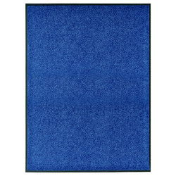 Tapete de porta lavável 90x120 cm azul