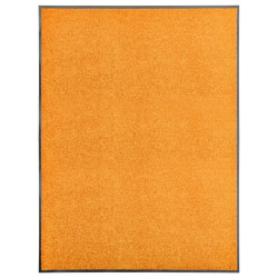 Tapete de porta lavável 90x120 cm laranja