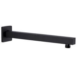 Braço de apoio chuveiro quadrado aço inox 201 30 cm preto