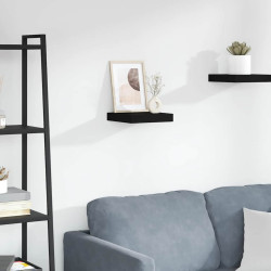 Prateleira parede suspensa 23x23,5x3,8 cm MDF preto