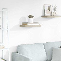 Prateleira de parede suspensa 40x23,5x3,8 cm MDF cor carvalho