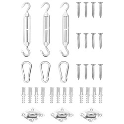 9 Pcs conjunto acessórios p/ para-sol vela aço inoxidável