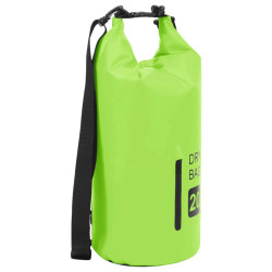 Bolsa impermeável com fecho 20 l PVC verde