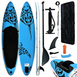 Conjunto prancha de paddle sup insuflável 305x76x15 cm azul