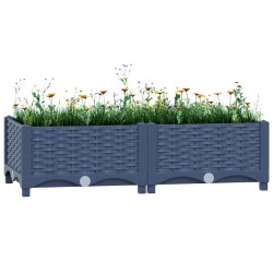 Canteiro elevado 80x40x23 cm polipropileno