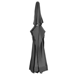Tecido de substituição p/ guarda-sol exterior 610 cm antracite
