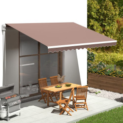Tecido de substituição para toldo castanho 450x350 cm poliéster