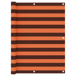 Tela de varanda 120x400 cm tecido oxford laranja e castanho