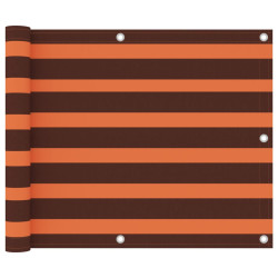 Tela de varanda 75x600 cm tecido oxford laranja e castanho