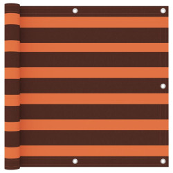 Tela de varanda 90x600 cm tecido oxford laranja e castanho