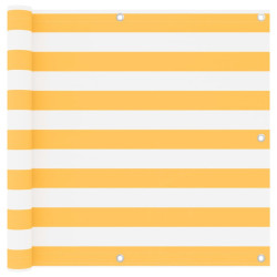 Tela de varanda 90x500 cm tecido oxford branco e amarelo