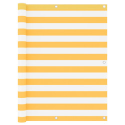Tela de varanda 120x500 cm tecido oxford branco e amarelo