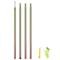 Poste para para-sol estilo vela 250 cm aço galvanizado