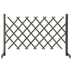 Vedação em treliça para jardim 120x90 cm abeto maciço cinzento