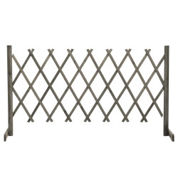 Vedação em treliça para jardim 150x80 cm abeto maciço cinzento