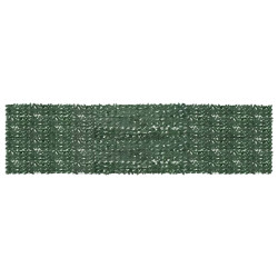 Tela de varanda com folhas verde-escuras 600x150 cm