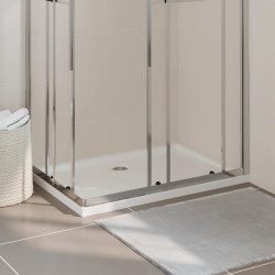 Base de chuveiro retangular 70x100 cm ABS branco