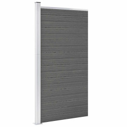 Painel de cerca 95x186 cm wpc cinzento
