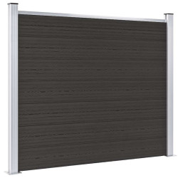 Painel de cerca 180x146 cm wpc preto