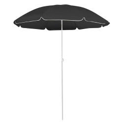 Guarda-sol de jardim com poste de aço 180 cm antracite
