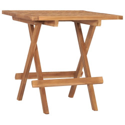 Mesa de jardim dobrável 50x50x50 cm madeira de teca maciça
