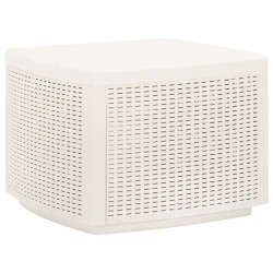 Mesa de jardim 53x53x40 cm plástico branco