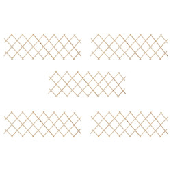 Cercas em treliça 5 pcs 180x60 cm madeira de abeto