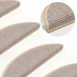 Tapetes de escada 15 peças 56x17x3 cm prateados semicirculares