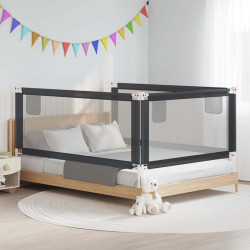 Barra segurança p/ cama infantil tecido 200x25 cm cinza-escuro