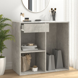 Armário de cosmética 80x40x75 cm madeira concreto cinza