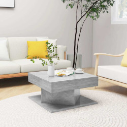 Mesa de centro 57x57x30 cm derivados de madeira cinza cimento