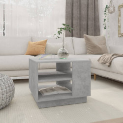 Mesa de centro 55x55x43 cm derivados de madeira cinza cimento