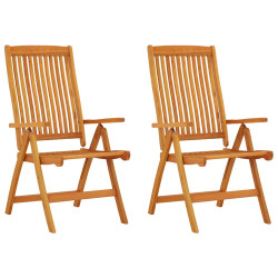 Cadeiras de jardim dobráveis 2 pcs madeira de eucalipto maciça