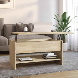 Mesa de centro 80x50x40 cm derivados madeira carvalho sonoma